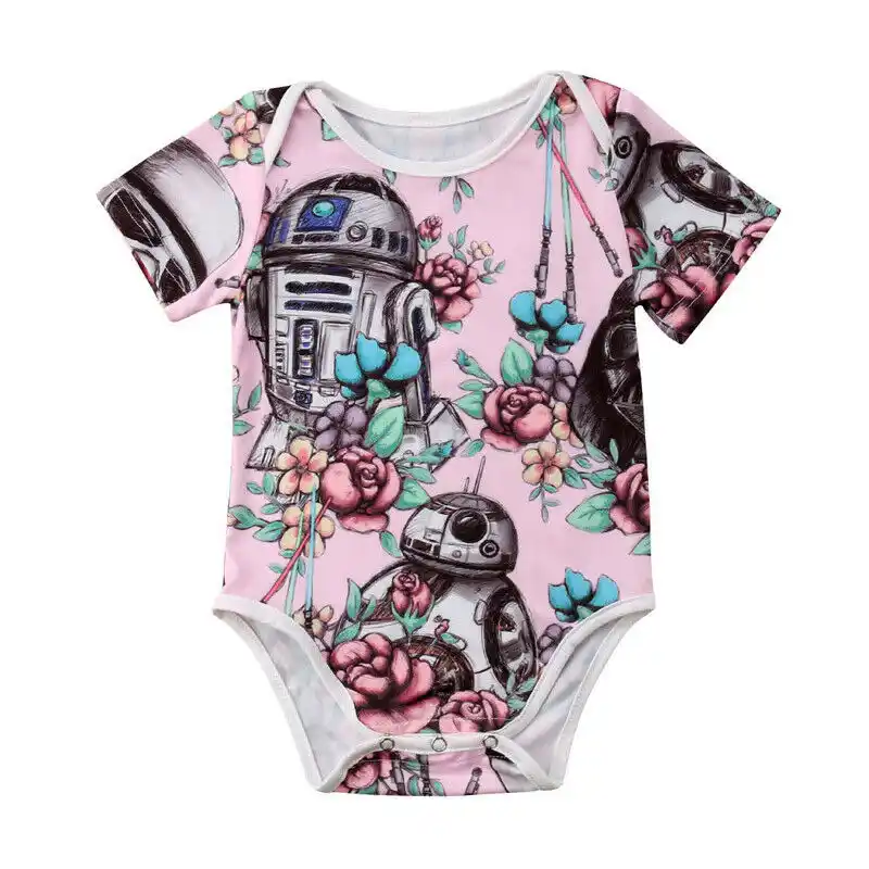 Ropa Bonita Para Bebes Recien Nacidos Mono Floral De Star Wars Conjunto De Trajes De Bebe Ropa Para Ninas Pequenas Bodis Aliexpress