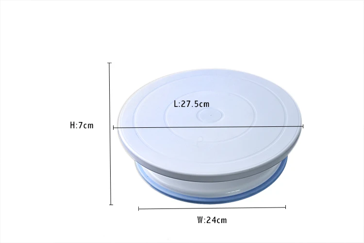 27 см Пластиковый виниловый стол для торта вращающийся виниловый стол для украшения торта противоскользящая круглая подставка для торта поворотный стол