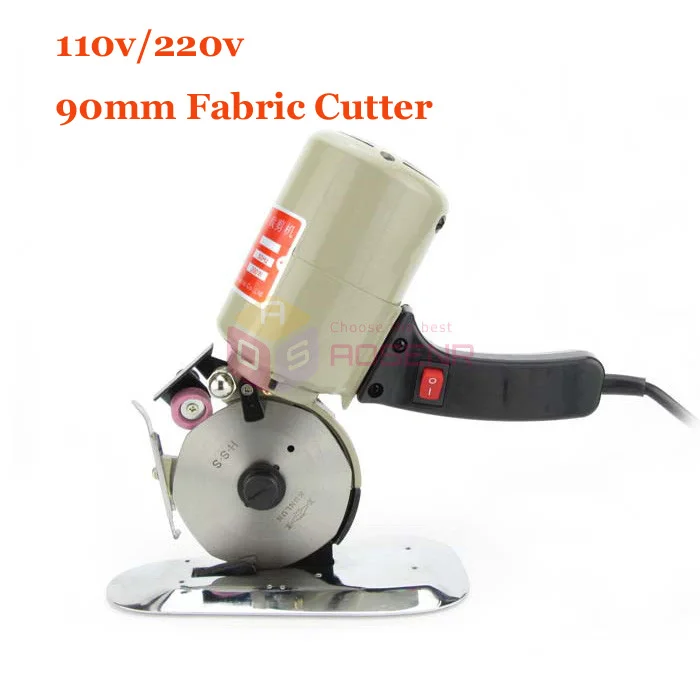 90MM Rotary Round Blade Electric Fabric Cloth Cutter Cutting Machine Tool 110V ! 
