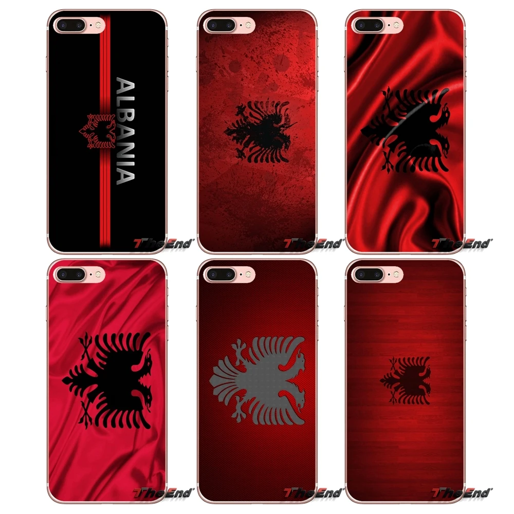 Ретро AL Albania Гранж флаг Орел чехол для iPhone X 4 4S 5 5S 5C SE 6 6S 7 8 Plus Samsung Galaxy J1 J3 J5 J7 A3 A5 2016