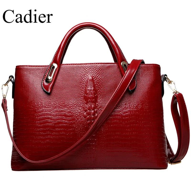 

Fashion Women Croc Handbags Tote Genuine Leather Messenger Shoulder Bag Cross Body Large Capacity Designer Handbags High Quality