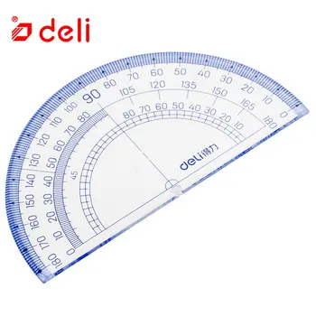 

Deli 1 Piece Plastic Protractor, 180 Degrees Protractor for Angle Measurement Student Math, 4 Inches Clear Color School Supplies