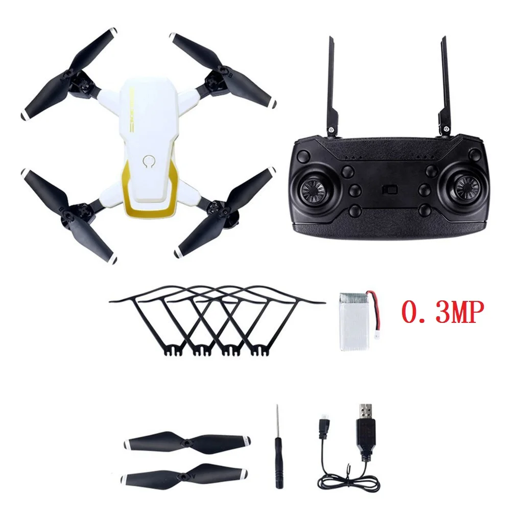 LF609 2,4G Wifi FPV RC Дрон складной Квадрокоптер 0.3MP/2.0MP камера Дрон бесщеточный мотор RC Квадрокоптер 3D откидная головка дроны - Цвет: 0.3MP 1xBattery W