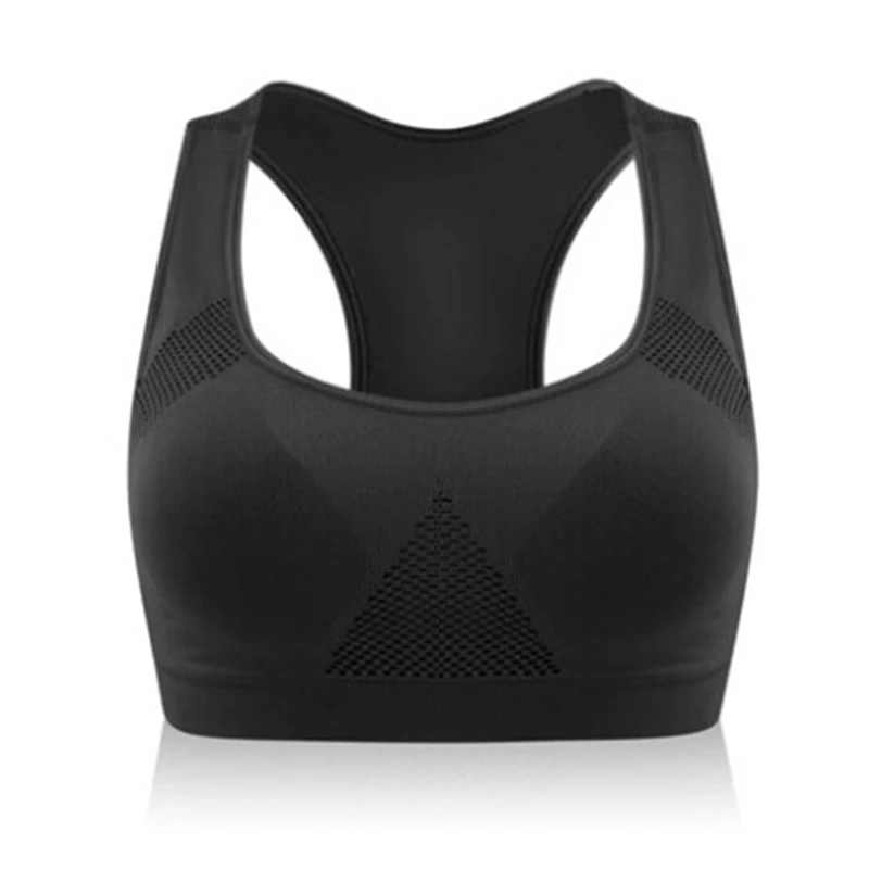 

2019 Padded Push Up Bras Women Wirefree Shockproof Fitness Tops Absorb Sweat Brassiere Vest High Quality Haut Femme
