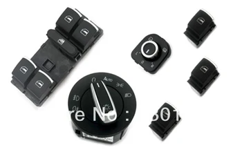 

Chrome Euro Interior Switch Set AUTO For VW Volkswagen Golf Jetta MK5 MK6