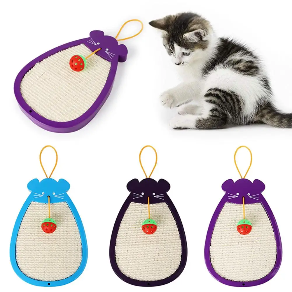 

1Pc Mouse Shape Kitten Cat Scratcher Ball Claw Training Sisal Mat Interactive Toy