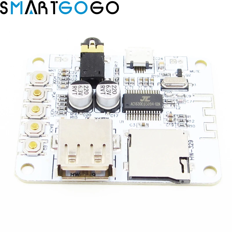 

Bluetooth Audio Receiver board with USB TF card Slot decoding playback preamp output A7-004 5V 2.1 Wireless Stereo Music Module