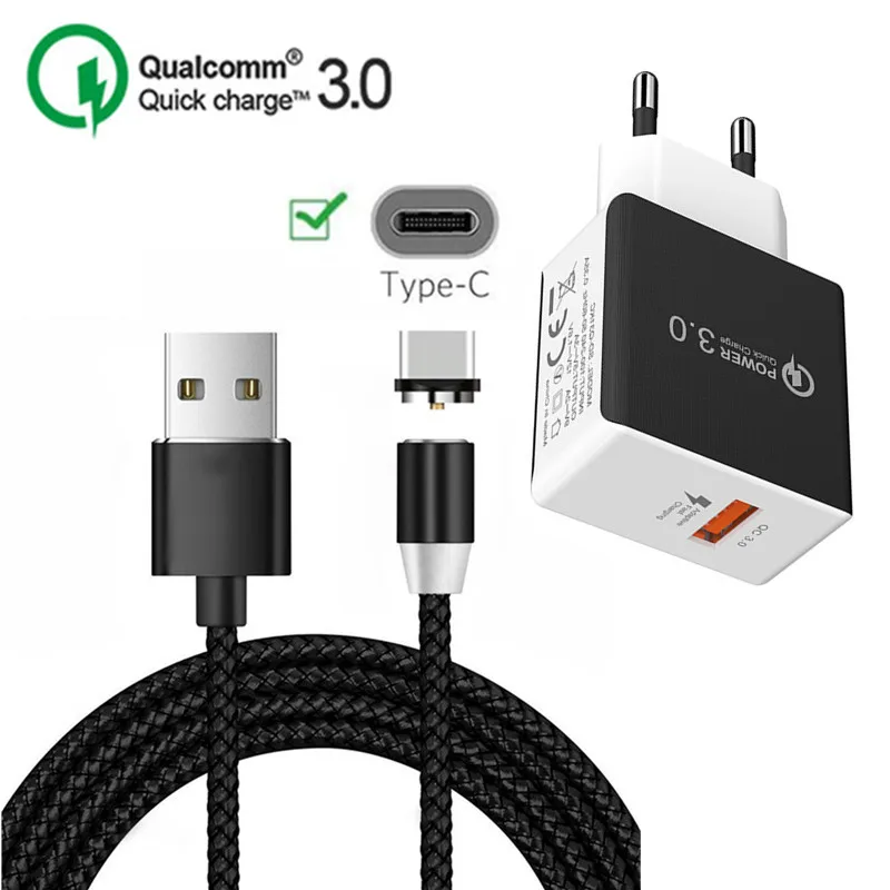 

Magnetic USB Cable QC 3.0 Fast Charger Type C Magnet Charge Wire for Samsung S8 S9 S10 A50 Sony Xperia 10 Plus XA1 XA2 XZ3 LG G6