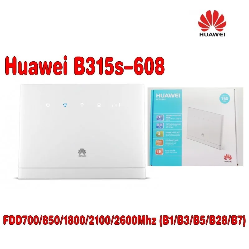 (Plus + 4G антенна Ts9 SMA 49dBi) разблокированный Huawei B315 B315s 608 LTE FDD 700/850/1800/2100/2600 МГц|unlocked