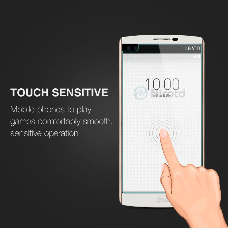 Screen Protector Round Edge 9H Hardness 0.26MM Thickness Tempered Glass For LG V10 H960 H968 H961N Vs990 HPF F600 F600S Dual Sim (5)