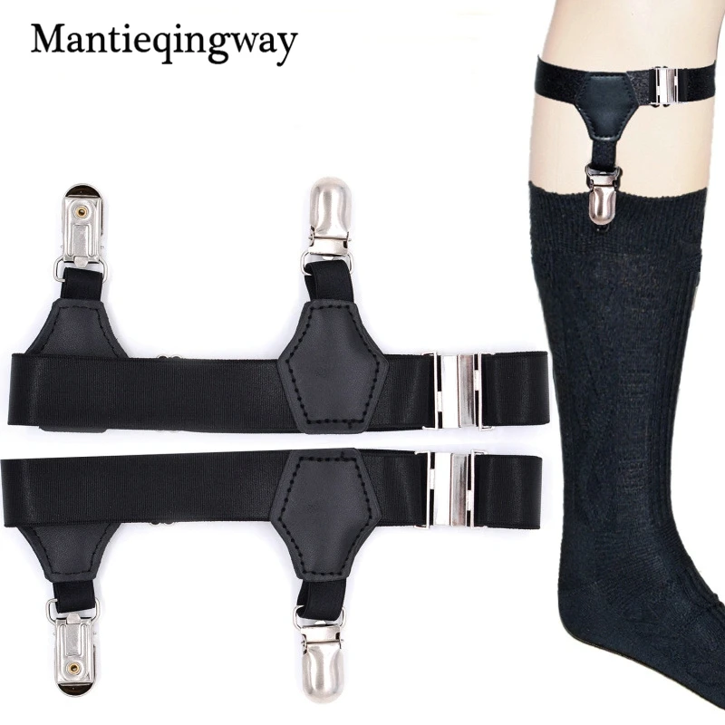 Mantieqingway 2,5 см черные мужские подтяжки на подтяжках водоотталкивающий ремень tirantes Hombre Ajustables ножные носки Подвязки для мужчин