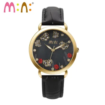

Luxury Brand Women Watches Fashion Waterproof 3D Flower Bracelet Ladies Quartz Wrist Watch Clock Woman Hours 2017 Montres Femme