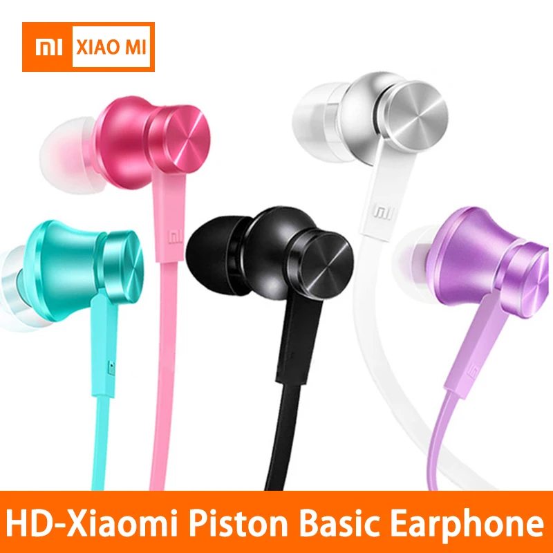 

Original Xiaomi Piston Basic Earphone Stereo Microphone 3.5mm In-ear Earphones for Phones Ipad MP3/4 Colorful universal Earphone