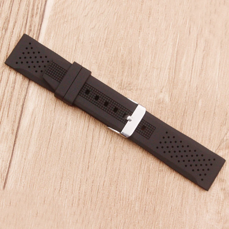 Аксессуары для часов черный силиконовый ремешок мужские часы-браслет