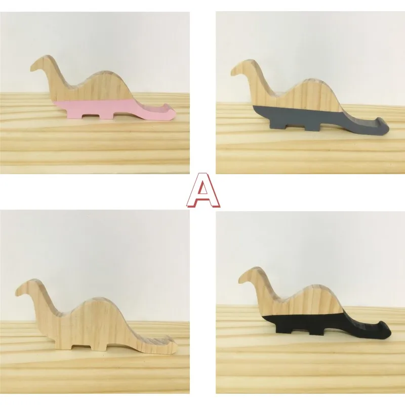

Cute Wood Dinosaur ornaments Children room toys Creative photography camera props Home ornament 4 colors Ins Nordic style