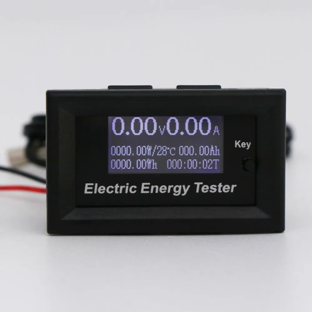 120V 20A цифровой вольтметр постоянного тока измеритель напряжения тока ЖК-тестер зарядного устройства