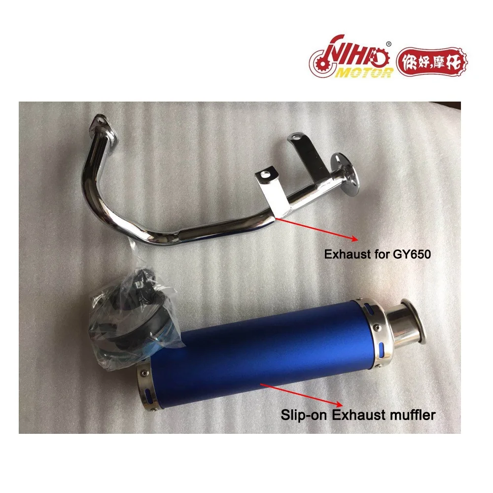 Scooter Perf Exhaust Stainless Pipe For GY6 139QMB QMB139 4 Stroke 50cc Scooter