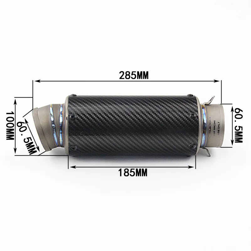 

Laser Marking 60mm Motorcycle Exhaust Carbon Fiber Muffler Pipe Modified Racing Sport Motorbike Z1000 S1000RR CBR1000