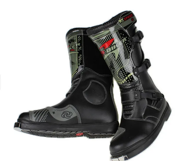Pro байкерские ботинки из микрофибры для мотоциклистов; гоночная обувь; обувь для скоростного мотокросса; ботинки в деревенском стиле; Мужская мотоциклетная обувь