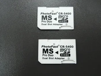 

200PCS CR-5400 Dual Micro SD SDHC TF to Memory Stick MS Pro Duo Adapter CR5400 for PSP Adapter Converter Dual Slot
