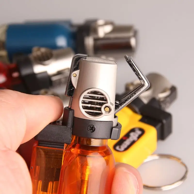 (Lighter No gas)Refillable Portable Jet Flame Turbo Torch metal butane