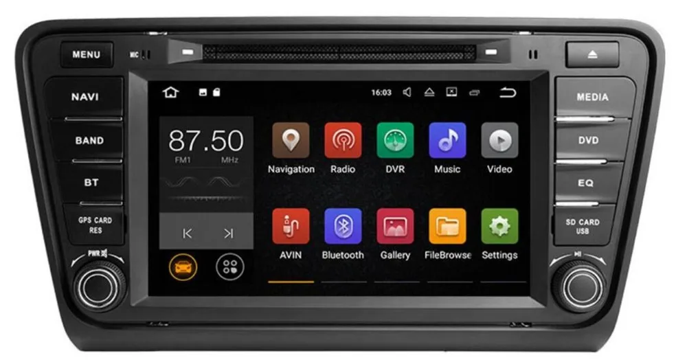 Flash Deal 2 Din Car Multimedia Player GPS For Skoda Octavia A7 Rapid Spaceback 2014 2015 2016 2017 Android 8.1 DVD Stereo Radio Navigation 4
