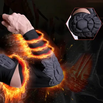 

1pc Compression Elbow Brace Pad Guard Padded Arm Support Sleeve Protector Basketball Football Body Protector