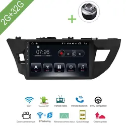 Автомобильный мультимедийный плеер 1 Din Android 7,1 автомобильный DVD для TOYOTA Левин 2014-2017 10,1 "2 г/ 32 г сенсорный экран автомагнитолы gps