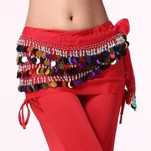 Женский костюм для танца живота, хлопковый топ, модная цепочка для танцев, 408 хуазхунг, 4 смешанных цвета, шифон