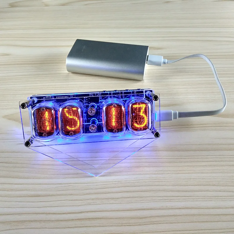 DIY 4 бит RGB светодиодный цифровой свет Плата часов Nixie набор электронные