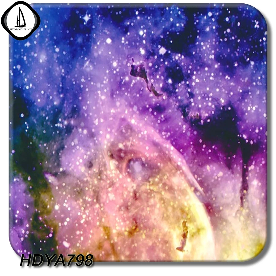 

Free Shipping HDYA798 0.5M Water Transfer Printing Film Width 2M 10M 20M Length Starry Sky Pattern Hydrographic Liquid Image