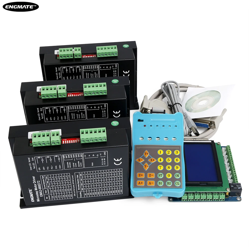 

CNC Kit 3 Axis Professional EMA2-080D72 Stepper Drivers Nema 23, Nema 34