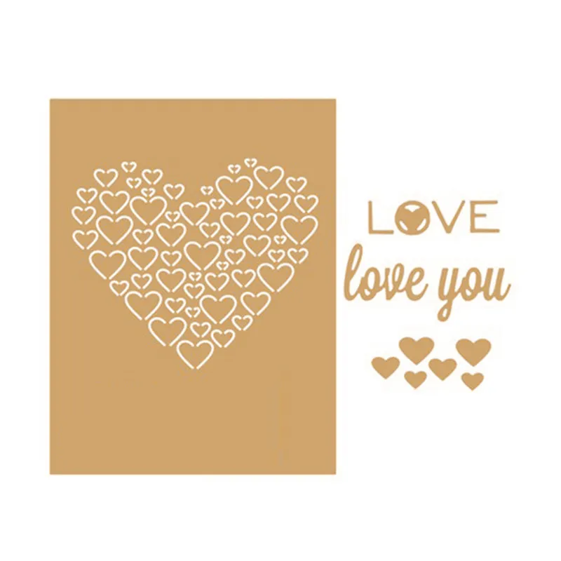 

InLoveArts Heart Metal Cutting Die Love You Letter Dies for DIY Scrapbooking Card Album Embossing Crafts Cut New Craft Template