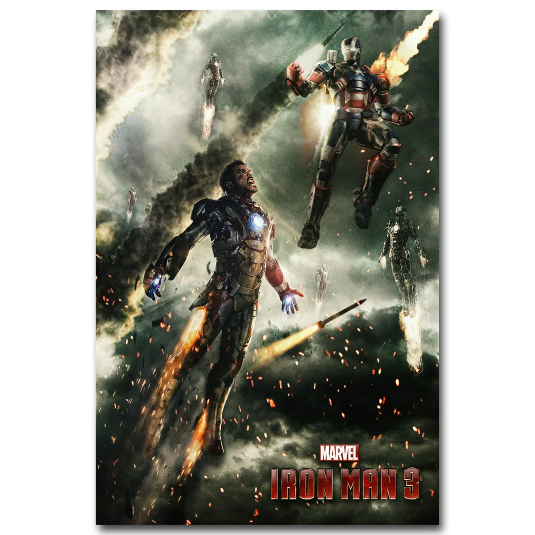 iron man Superheros Movie Art Silk Canvas Poster Print 24x36 inch Home Decor
