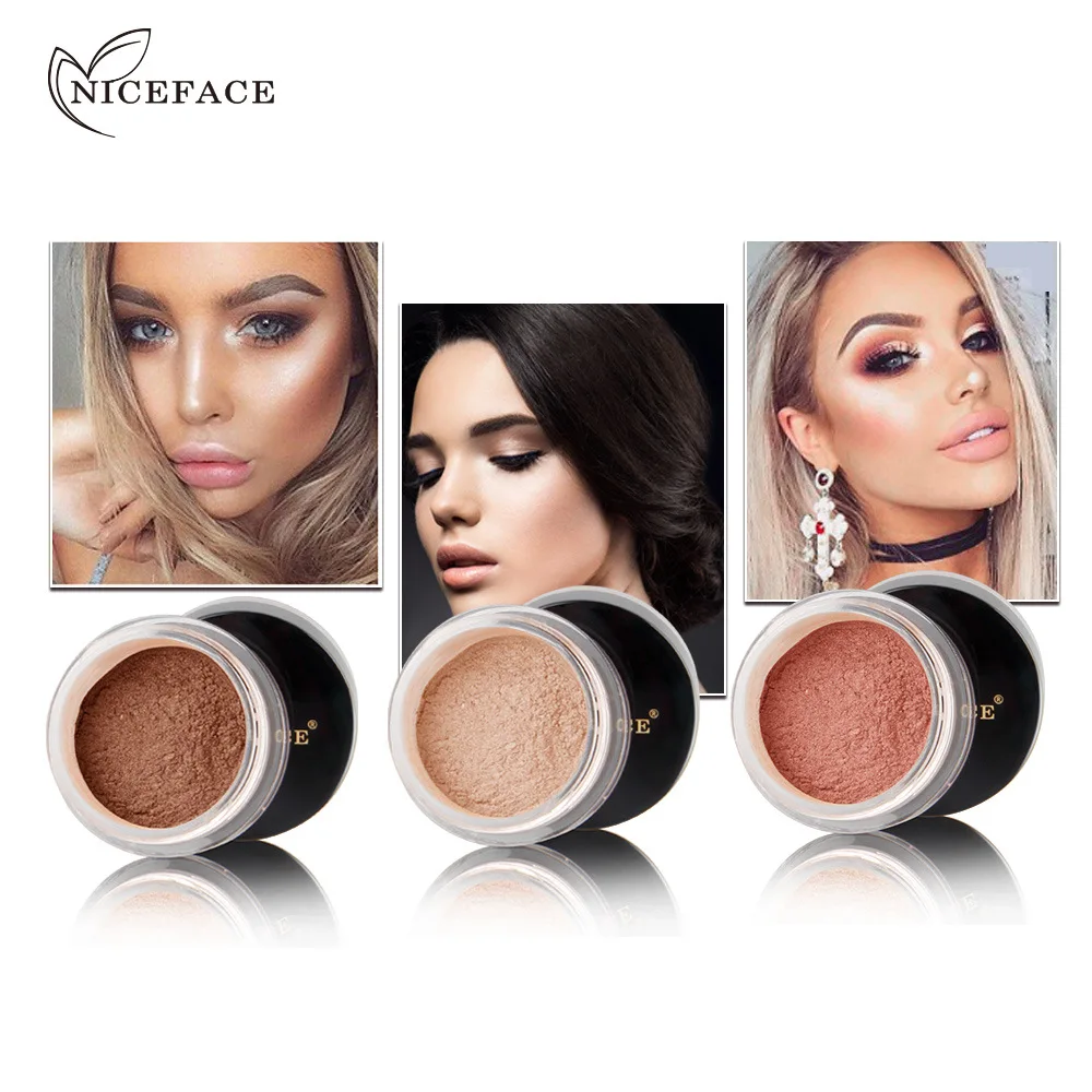 Professional Pearl Shimmer Loose Powder Makeup Smooth Face Contour Powder Oil Control