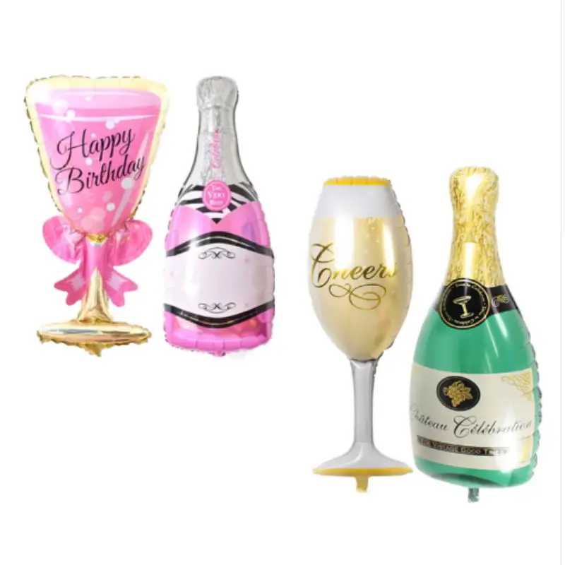 

2Pcs Champagne Cup Beer Bottle Foil Balloons Helium Balloon Wedding Decoration Balloons Birthday Party Decorations for home