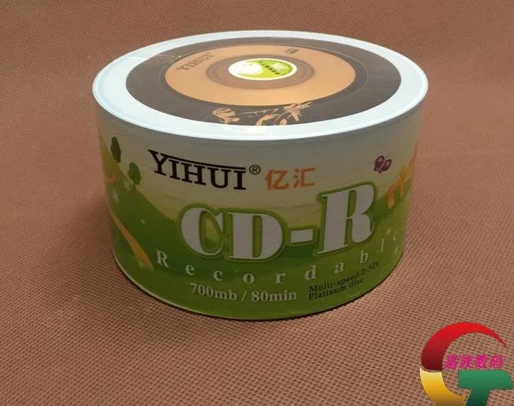 50 дисков Yihui класс A 700 MB 52x пустой Печатный DJ CD-R диск