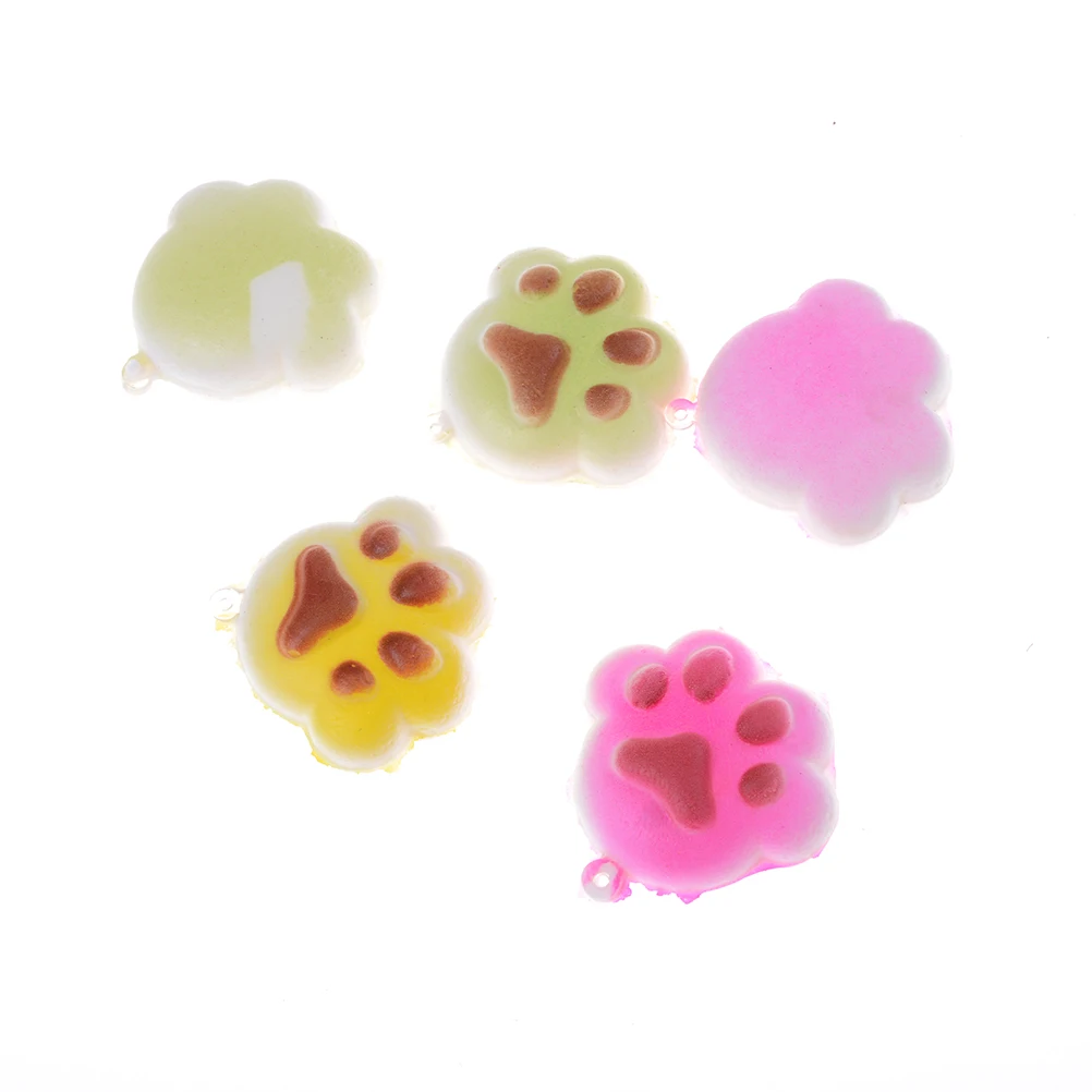 Bag Accessories Random Color New Hot Kawaii Soft Cartoon Chain Squishy Bread Puppy Footprint Cell Phone