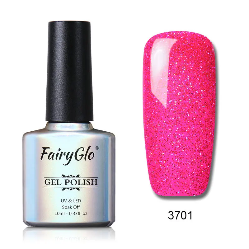 FairyGlo неоновый цвет лак для ногтей 10 мл Блестящий полуперманентный лак замачиваемый гель Hybird лак голографический Shilak - Цвет: NHJ3701