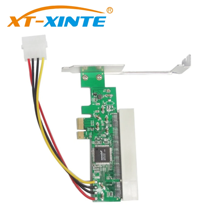 XT-XINTE LPE1083 PCI-Express для PCI адаптер карты PCI-E X1/X4/X8/X16 слот с 4Pin кабель питания карты зеленый Q00440