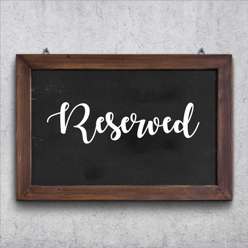 Wedding Party Decor Decals Reception Ceremony Wedding Signs Removable Waterproof Cards Box Sticker For Reserved Table Board