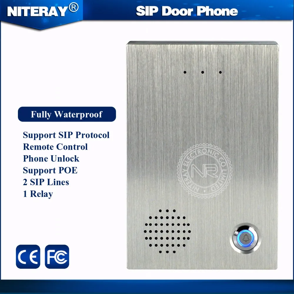 

VOIP IP Intercom Apartment Door Control System with Waterproof Design