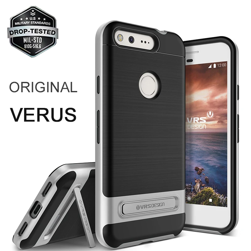 Original VERUS For Google Pixel Pixel XL Case Dual Layer Hard Frame Brushed Metal Back Shockproof