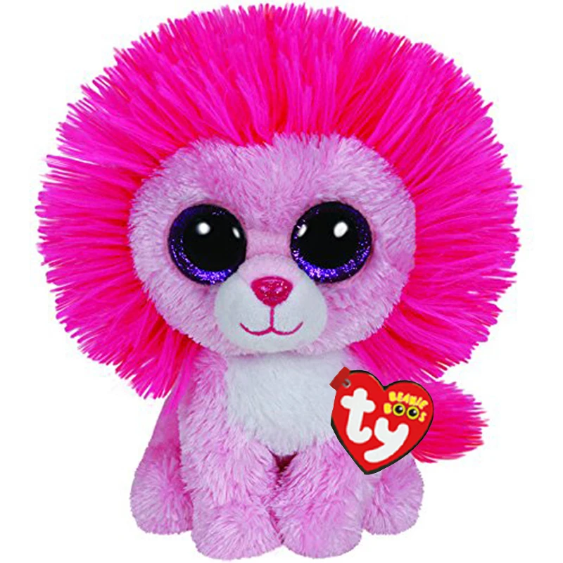 

Ty Boos Animals Fluffy The Pink Lion Plush Toy 15cm