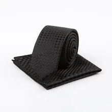 Модные тонкие Для мужчин галстук набор платок галстук Cravate Homme Noeud Papillon человек Corbatas Hombre Pajarita Vestidos черный, красный