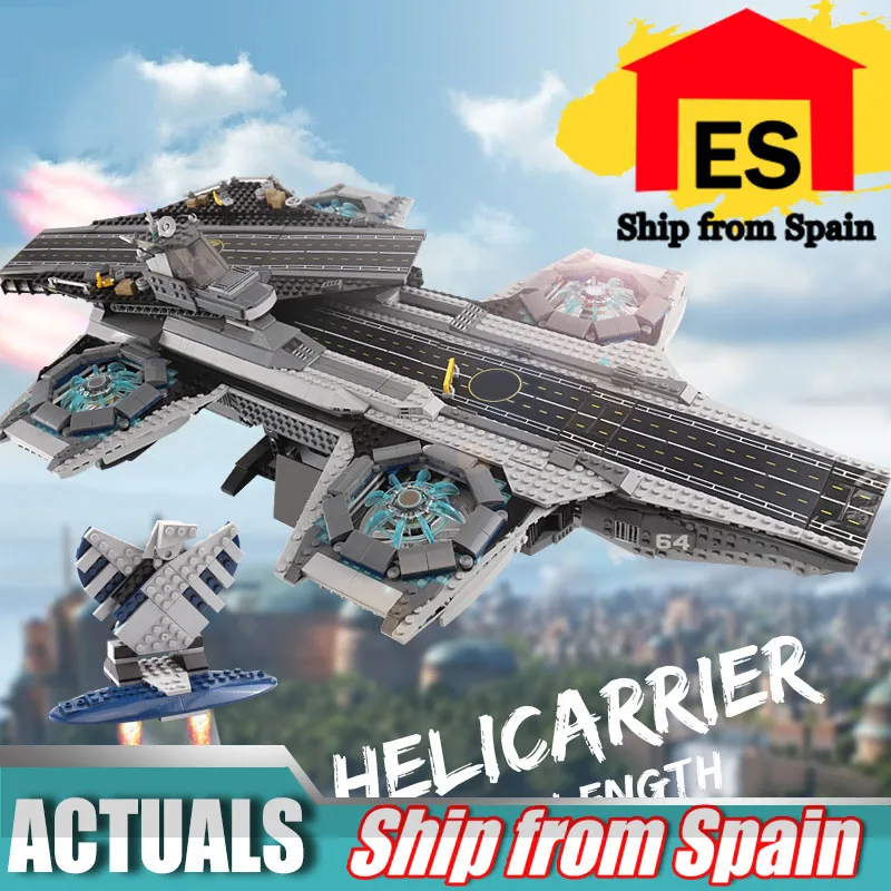 07043 Супер герои Marvel совместимы с 76042 щит Helicarrier 3057 шт. Кирпичи Строительные блоки