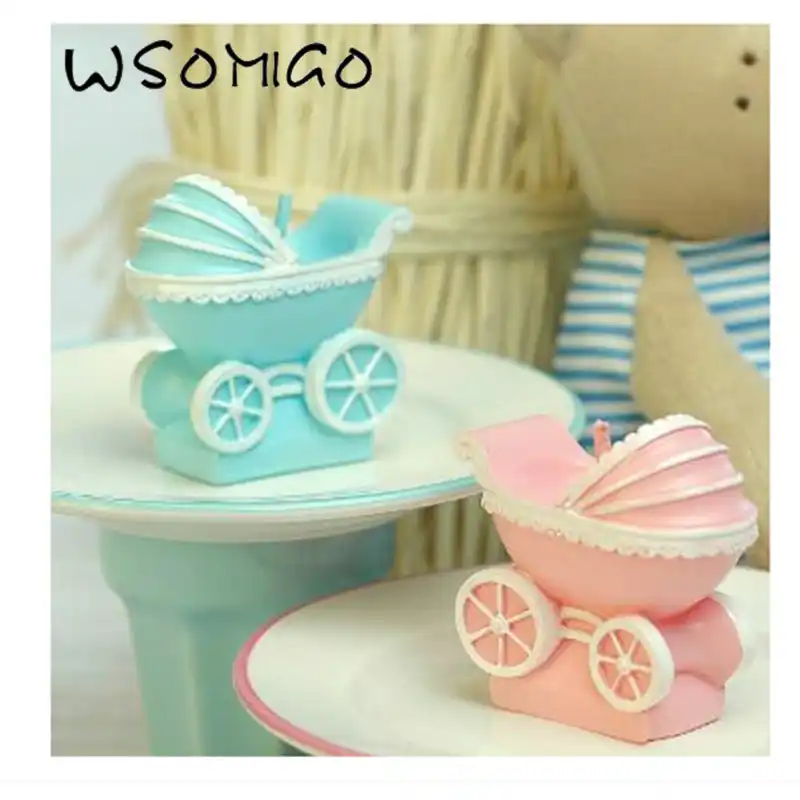 1pcs Blue Rare Mini Crib Baby Birthday Candles Table Light Candle