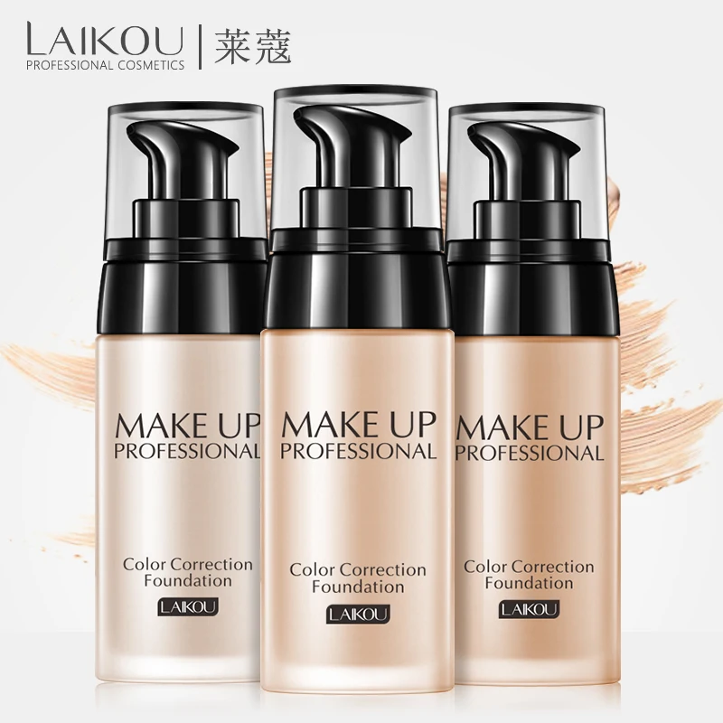 

Makeup Base Face Liquid Foundation Concealer LAIKOU Foundation Whitening Moisturizer Oil-control Waterproof Maquiagem 40g BB/CC
