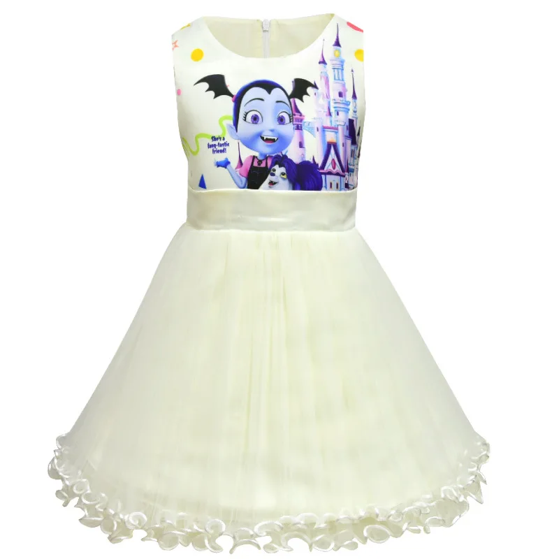 

High Quality 3-10Y Vampirina Dress the Batwomen Girls Summer Dresses Party Dress Children Princess Costume Kids Clothing Vestido