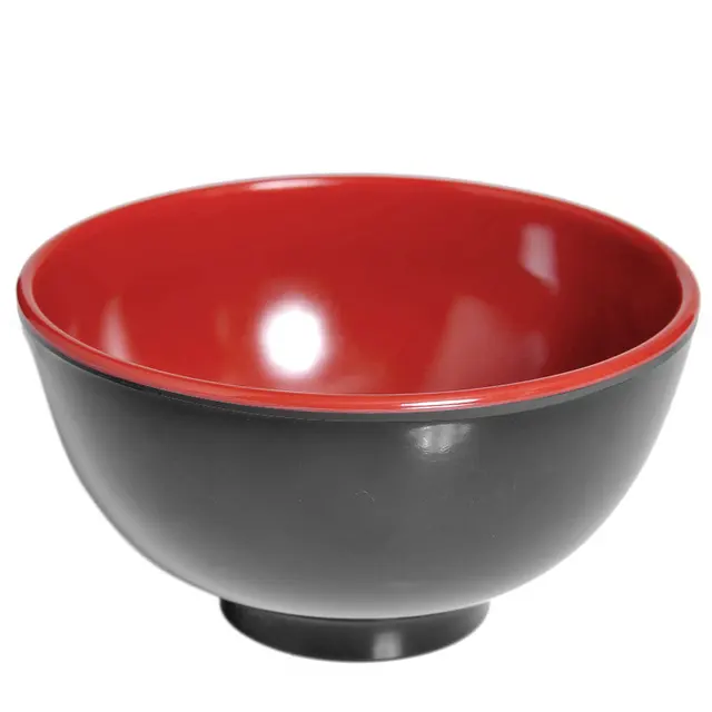 5INCH Brand New Japanese Style Plastic Bowls,Black Red 100Melamine